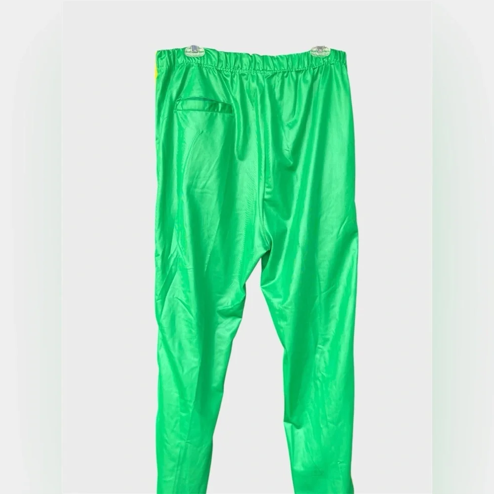Vintage Green, white and yellow track pants.